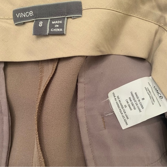 Vince Crossover Cropped Trousers with Leather Trim - Size 8 - EUC! - Picture 6 of 6